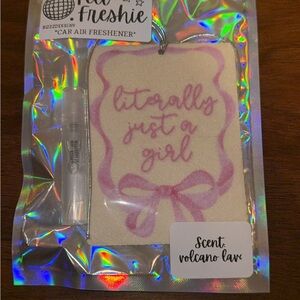 Pink and White Car Air Freshener literally just a girl
